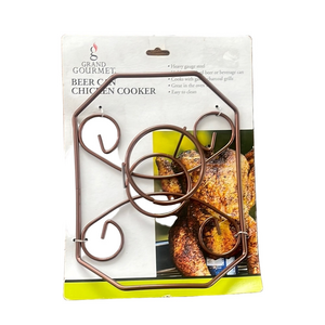 beer can chicken cooker copper color